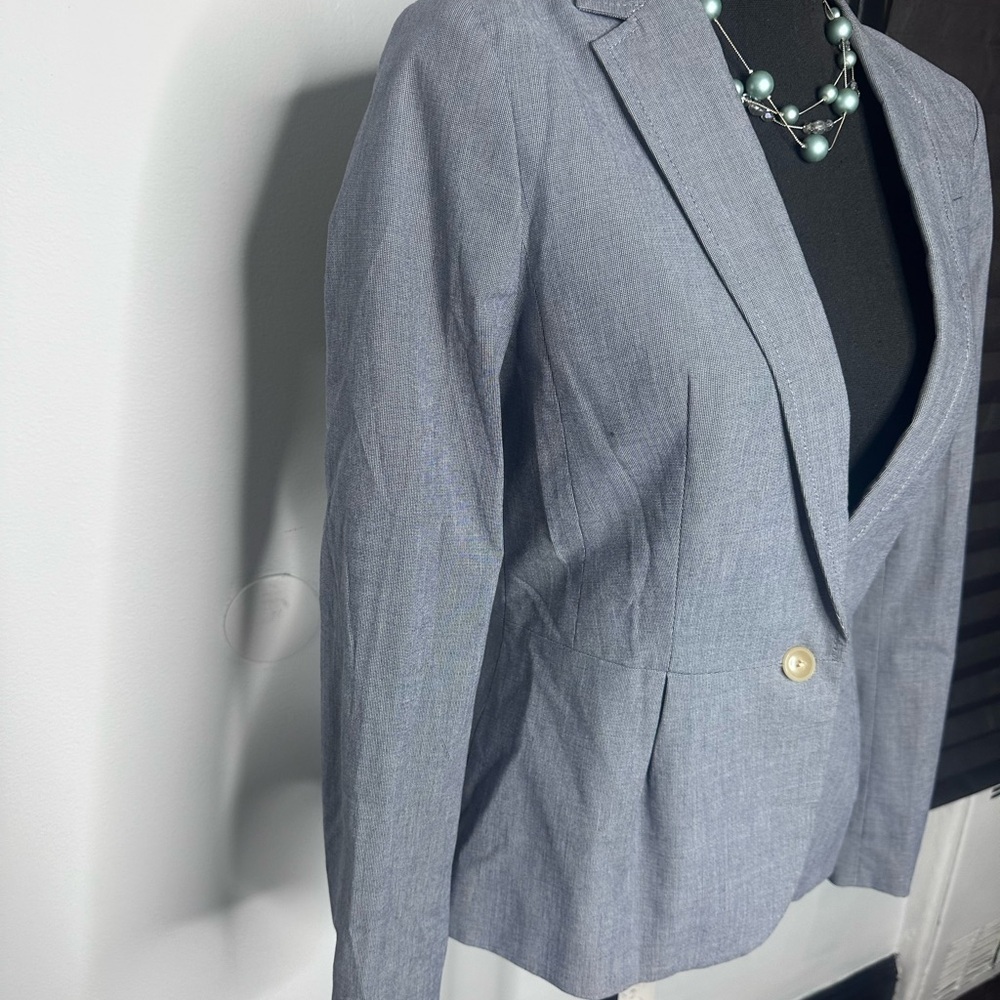 Banana Republic Women's Blue/Gray Blazer - Picture 4 of 14